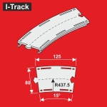Hacker-Model HCTMC24215 - H0 - Bogen-Segment, für Märklin C, 437,5 mm15° (6 Stück)